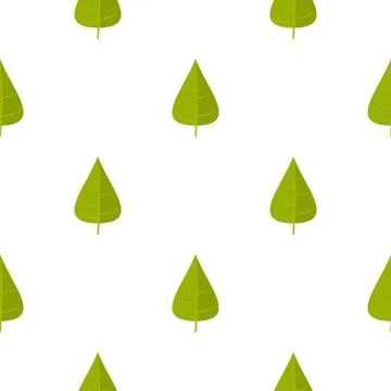 Green poplar leaf pattern seamless 스톡 일러스트