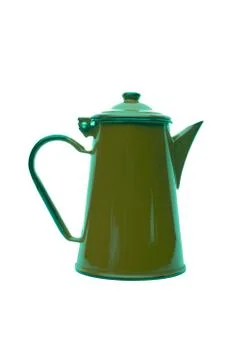 Green pot of tea 库存照片