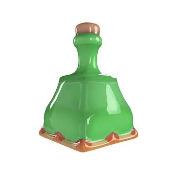 Green Potion isolated on white background Stock Photos