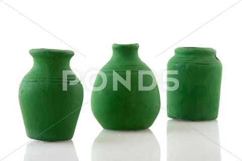 Green pottery Stock Photos