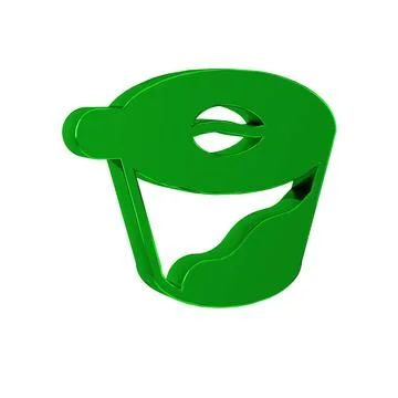 Green Pour over coffee maker icon isolated on transparent background. Alter.. Ilustração Stock