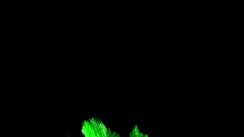 Green powder explosion. Slow motion movement in three directions Stock Footage 122481275