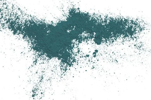 Green powder isolated on white background Stock Photos