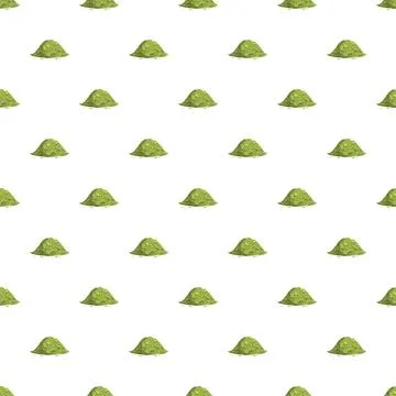Green powder seamless pattern on white background Stock Illustration