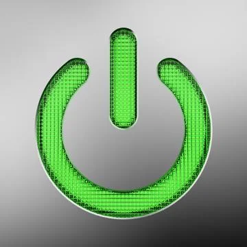 Green power button 스톡 일러스트