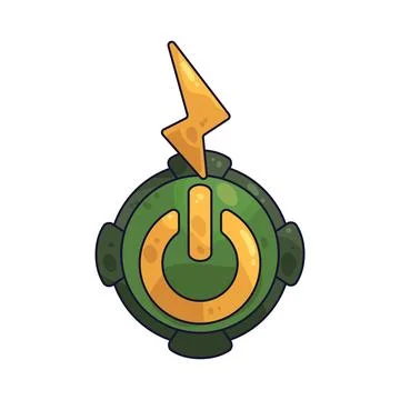 Green power button illustration イラスト素材