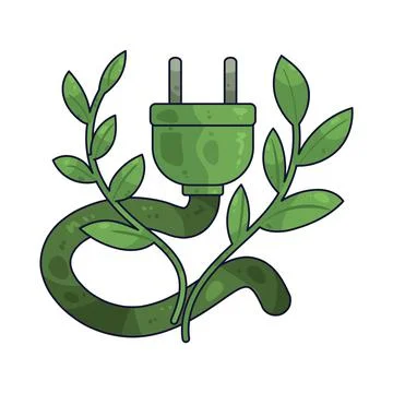 Green power illustration Stock Illustration