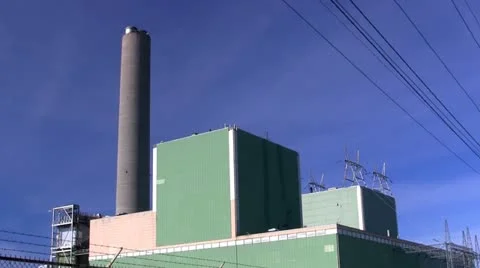 Green power plant on cape cod canal; 2 Stock Footage 10881817