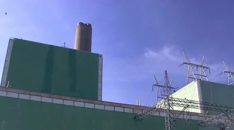 Green power plant on cape cod canal; 3 Stock Footage 10881968
