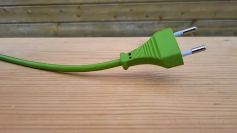 Green power plug Stock Footage 273741556