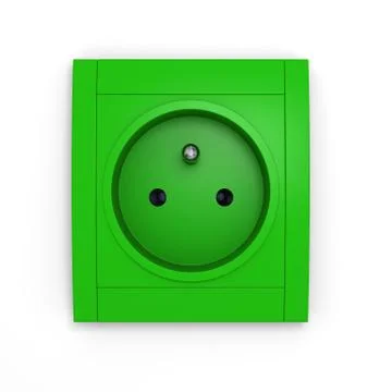 Green power socket Stock-Illustration