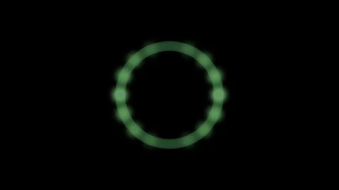 Green Preloader on Circle with Transparent Background Vídeo Stock 86835608