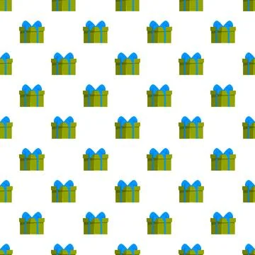 Green present box pattern for celebration background Illustrazione stock