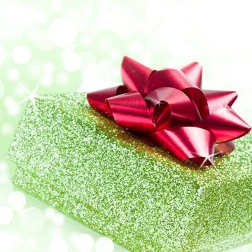 Green present box Stock Photos