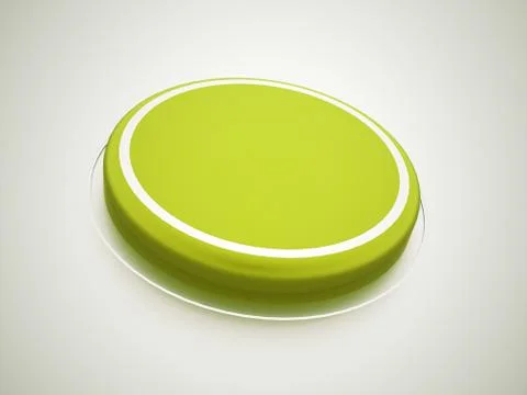 Green press button rendered Stock Illustration