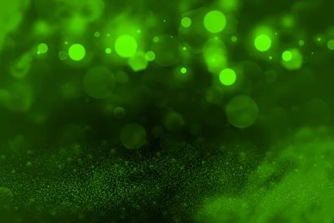 Green pretty bright abstract background glitter lights defocused bokeh Stock Illustration