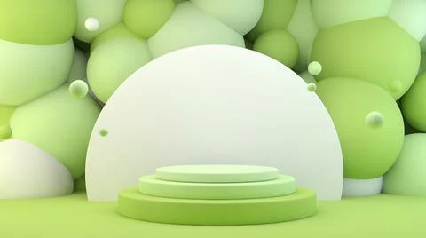 Green product presentation platform Stock Illustration