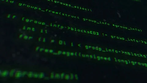 Green Program Code Video stock 71842361