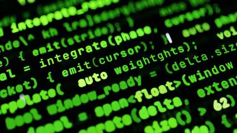 Green programming code background for software development Stock Illustration
