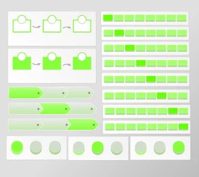 Green prograss element for web green design vector eps10 Stock Illustration