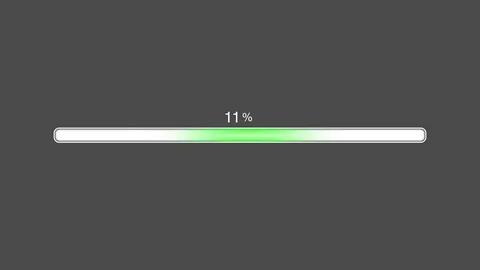 Green Progress Bar Animated Video stock 72024987