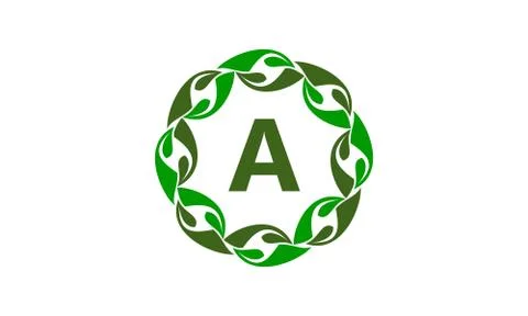 Green Project Solution Center Initial A Stock-Illustration