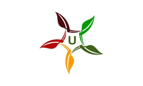 Green Project Solution Center Initial U Illustrazione stock