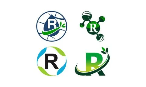 Green Project Solution A Template Set Stock-Illustration