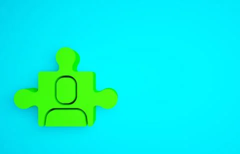 Green Project team base icon isolated on blue background. Business analysis a Stock Illustration