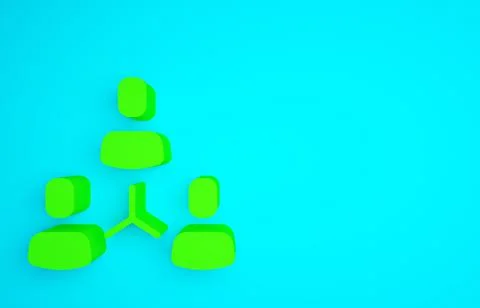 Green Project team base icon isolated on blue background. Business analysis a 스톡 일러스트