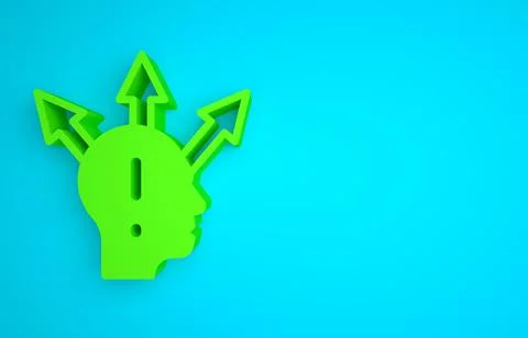 Green Project team base icon isolated on blue background. Business analysis and Stock Illustration