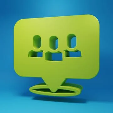 Green Project team base icon isolated on blue background. Business analysis.. Illustrazione stock