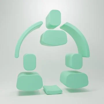 Green Project team base icon isolated on grey background. Business analysis.. 스톡 일러스트
