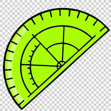 Green protractor Stock-Illustration