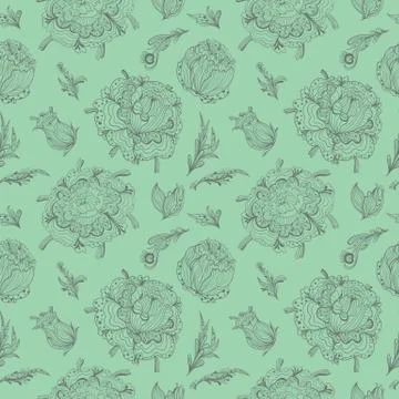 Green Provence Vector Pattern Stock Illustration