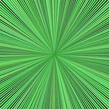 Green psychedelic abstract ray burst background from striped rays 库存插图