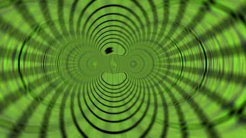 Green Psychedelic Spiral Background With Motion 動画素材 323536963