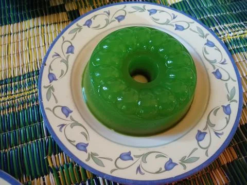 Green Pudding 스톡 사진