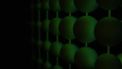 Green Pulsating Balls Abstract Loop Background: Evolving 3D Network Motion .. Vídeos de archivo 330093414