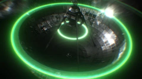 Green Pulses from Large Satellite Stock Footage 273696344