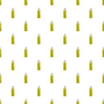 Green pump bottles repeating seamless pattern design Illustrazione stock