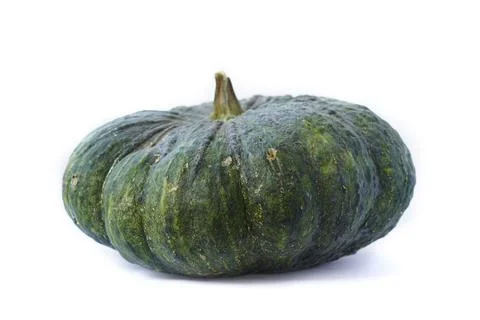 Green Pumpkin isolated on white background. Clipping Paths Фото