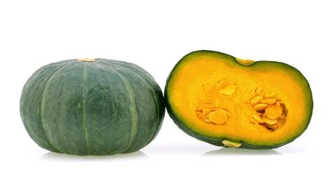 Green pumpkin isolated on white background Stock Photos