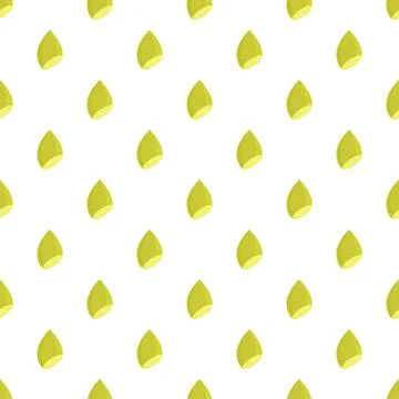Green pumpkin seeds creating a seamless pepita pattern Stock Illustration