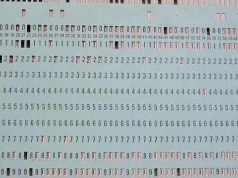 Green punched card for programming Stockfoto's