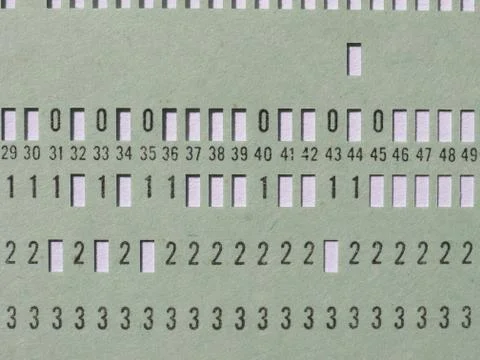Green punched card for programming Stock Photos