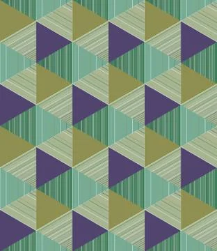 Green purple abstract pattern of triangles and lines. Vector pattern line Stock Illustration