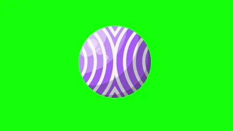 Green Purple Ball Diamond Horizontal 16:9 Green Screen Stock Footage 340459819
