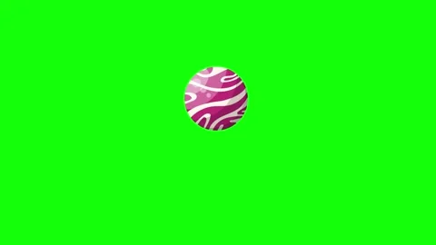 Green Purple Ball Screen Horizontal 16:9 Green Screen Video stock 340458412