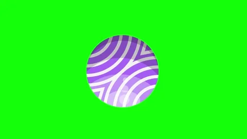 Green Purple Ball Screen Horizontal 16:9 Green Screen Stock Footage 340459729